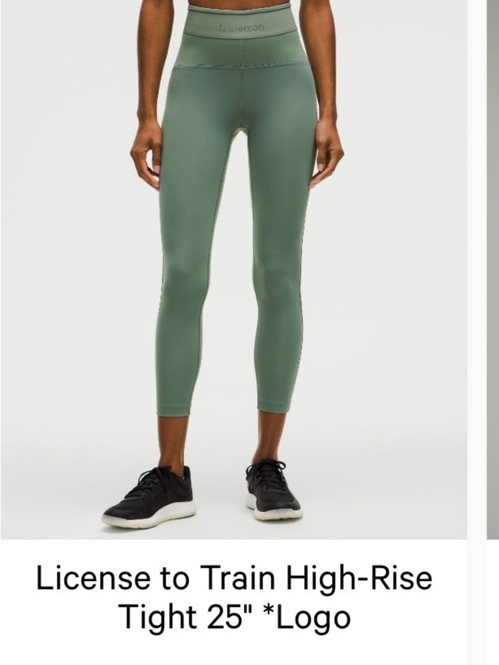Lululemon License to Train High-Rise 25" Tight in Sage